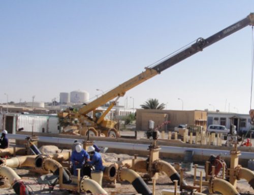 Dismantling the old pipe works